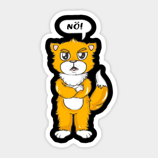 No, no, saying no desire does not want to be troubled Sticker